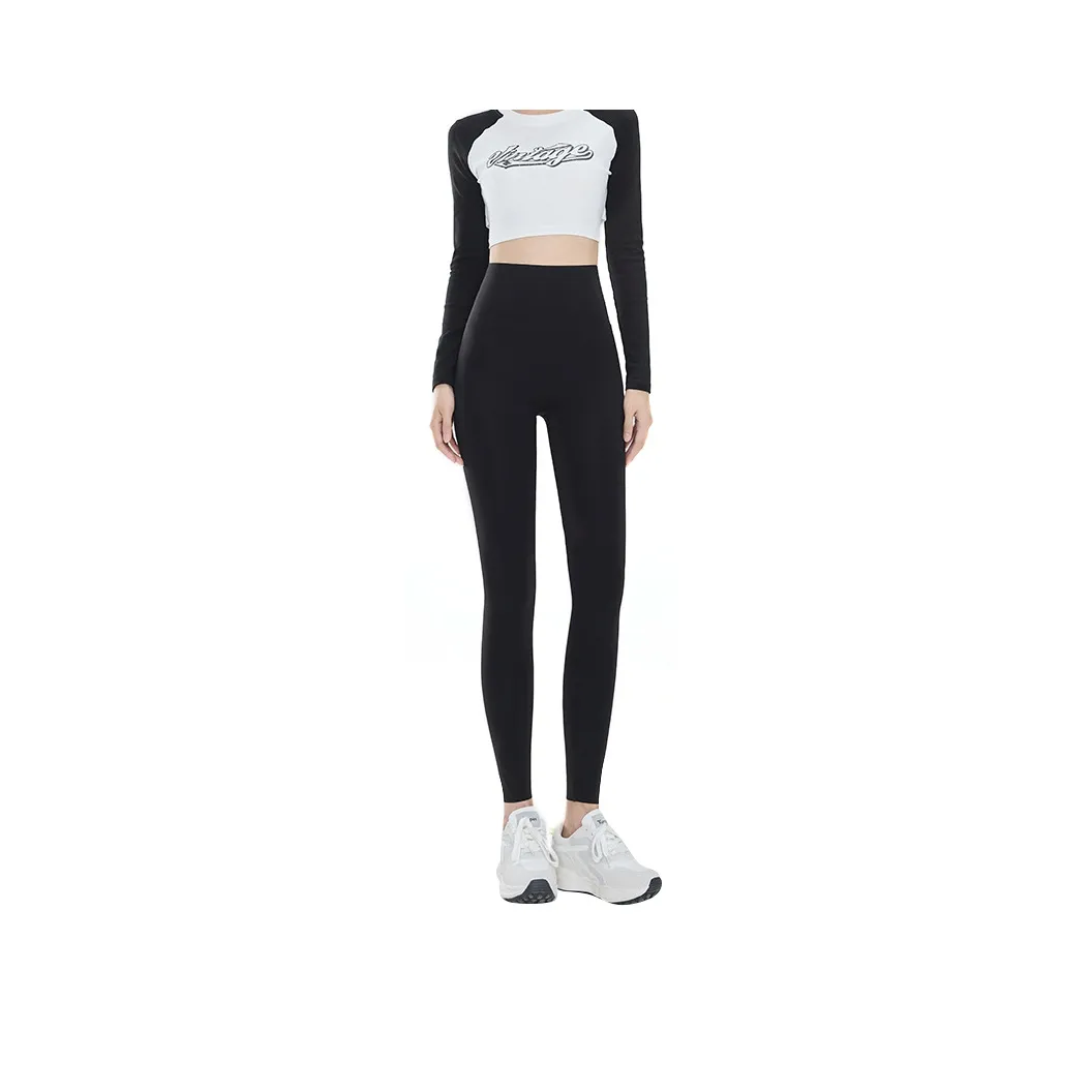 La Chapelle Leggings Женские Тонкий флис Черный