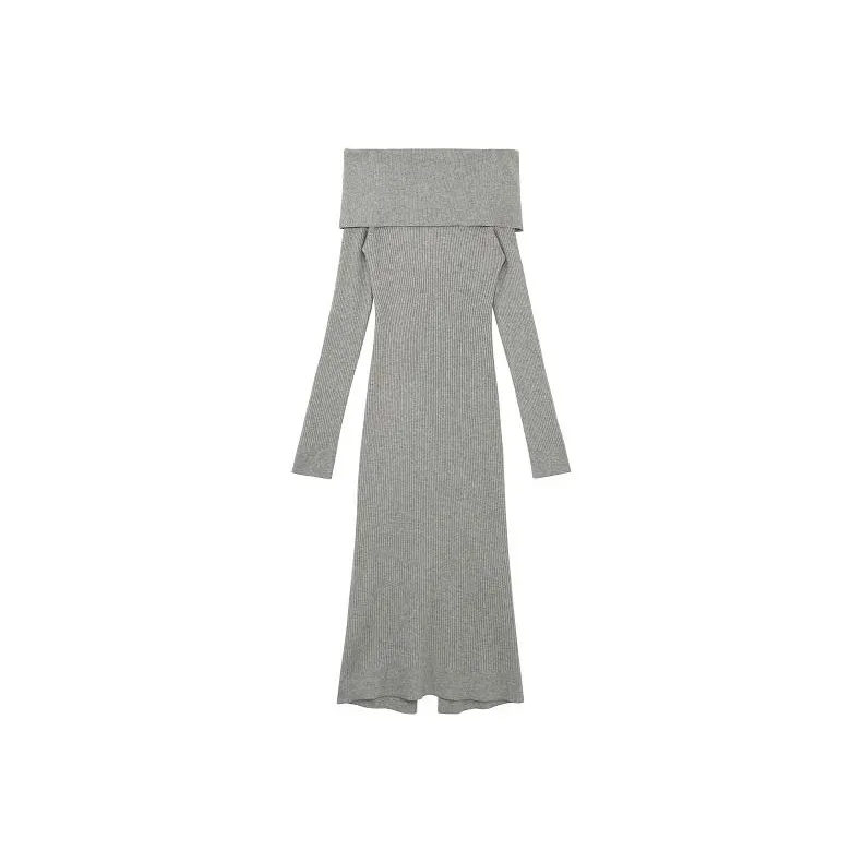 Serio Ludere Длинное платье с длинными рукавами женское овсяный цвет