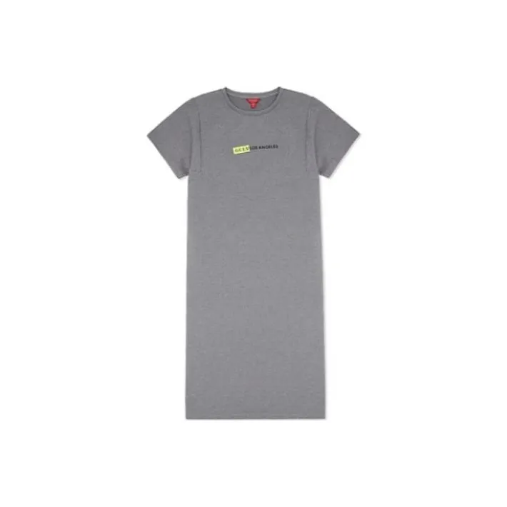 GUESS Short Sleeved Dress Women's Heather Gray