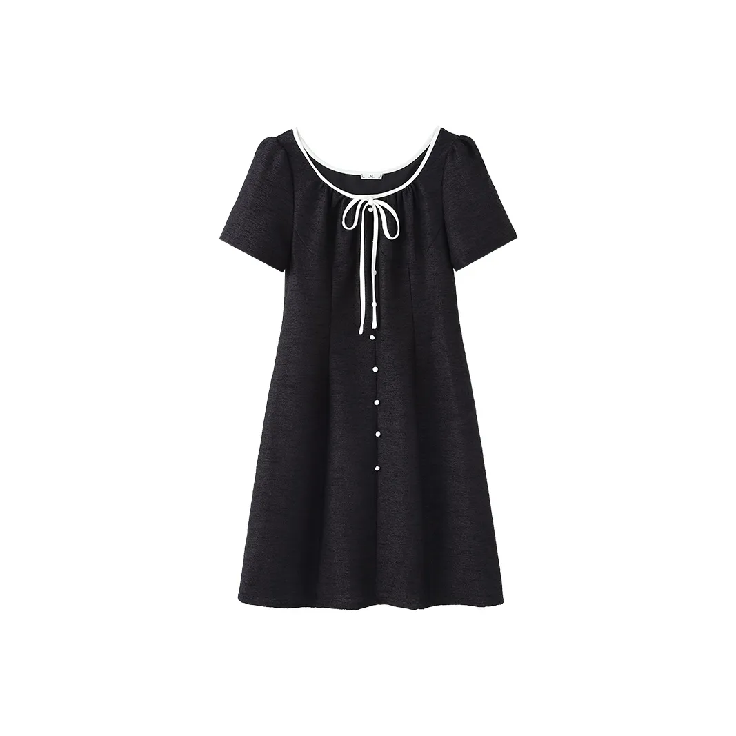 ABBY GODDESS Short Sleeved Dresses Women's Black