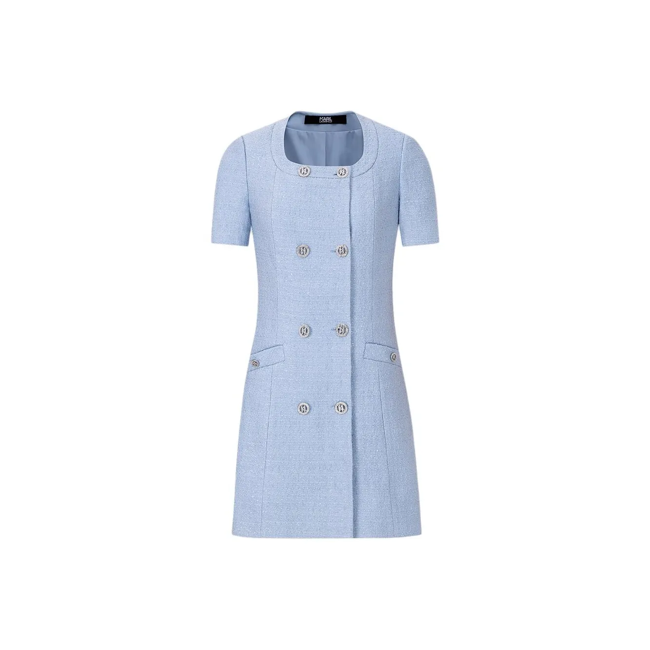 KARL LAGERFELD Короткий рукав Платье Женское Синий