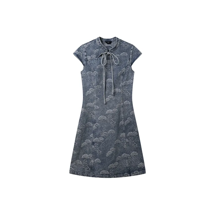 LOUISY AO Short Sleeved Dresses Women's Blue