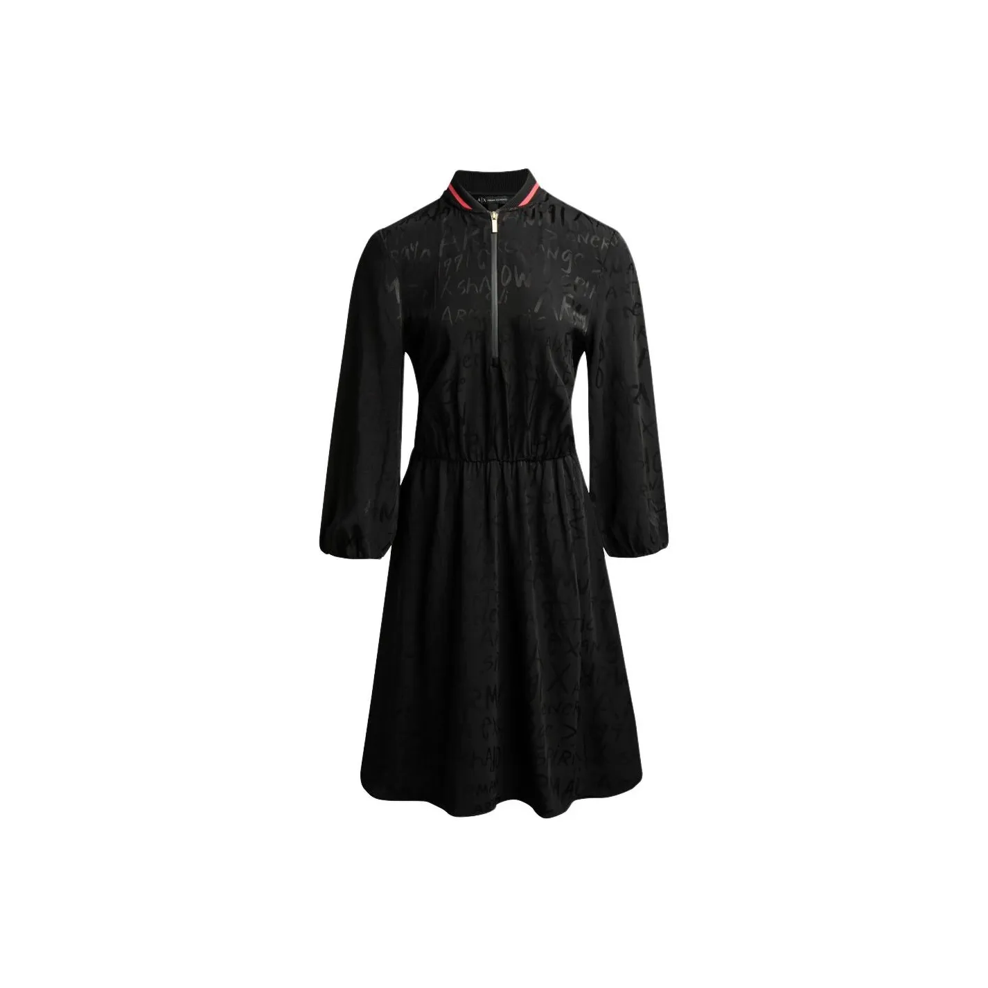 ARMANI EXCHANGEAE Длинное платье с длинными рукавами женское черное