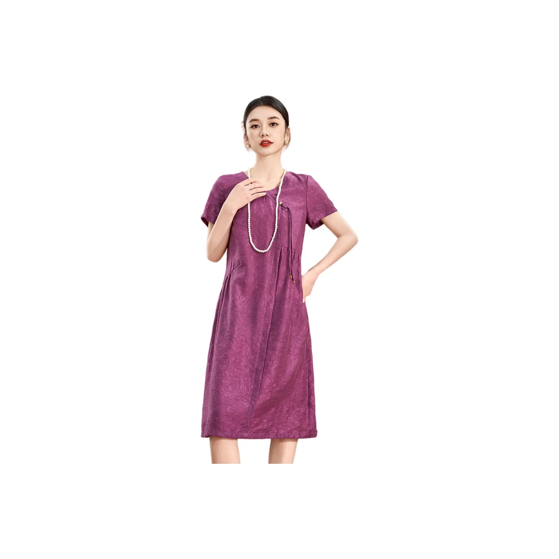 Mylan Summer Short Sleeved Dress Women's Purple