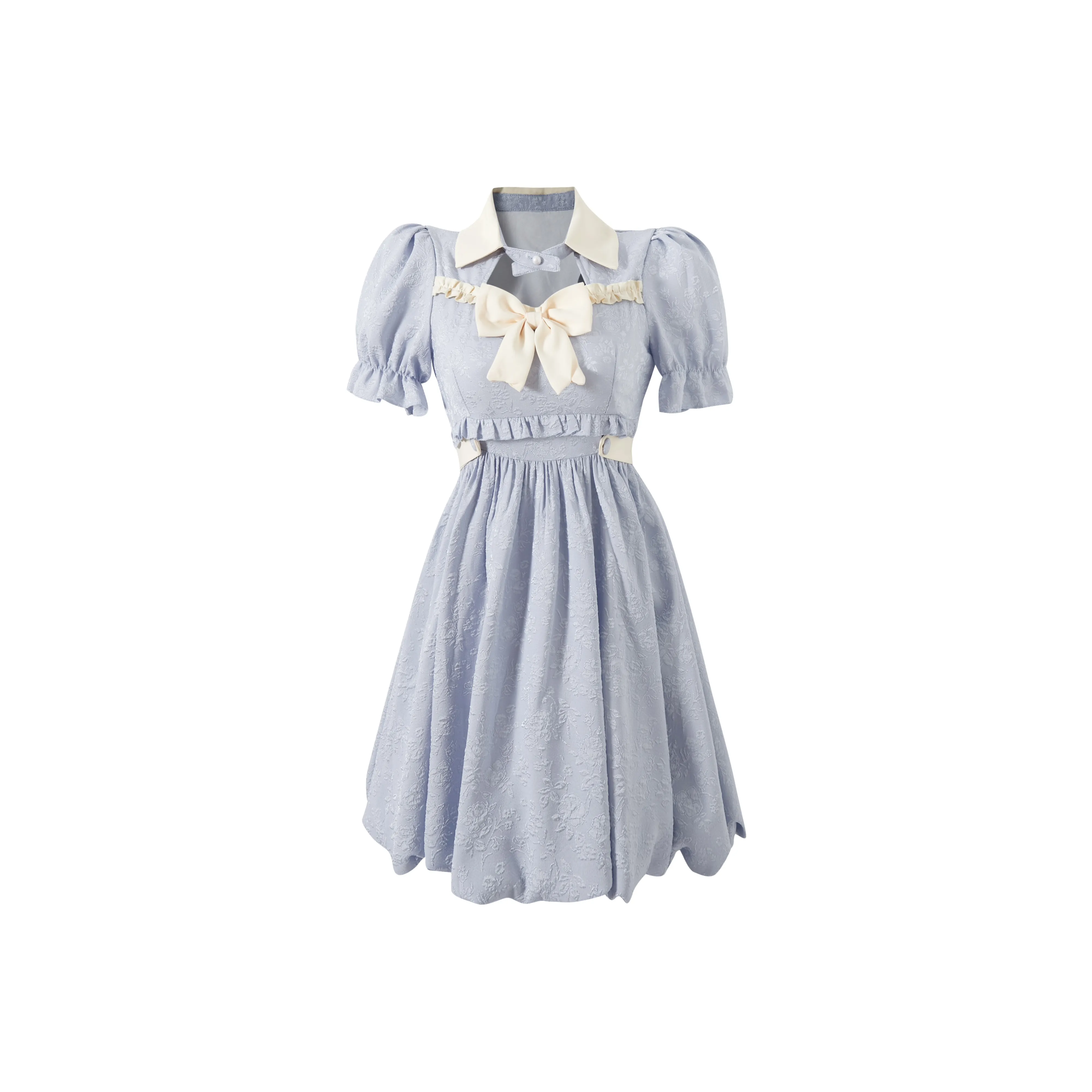 KAZAN Короткий рукав Платье Женское Синее