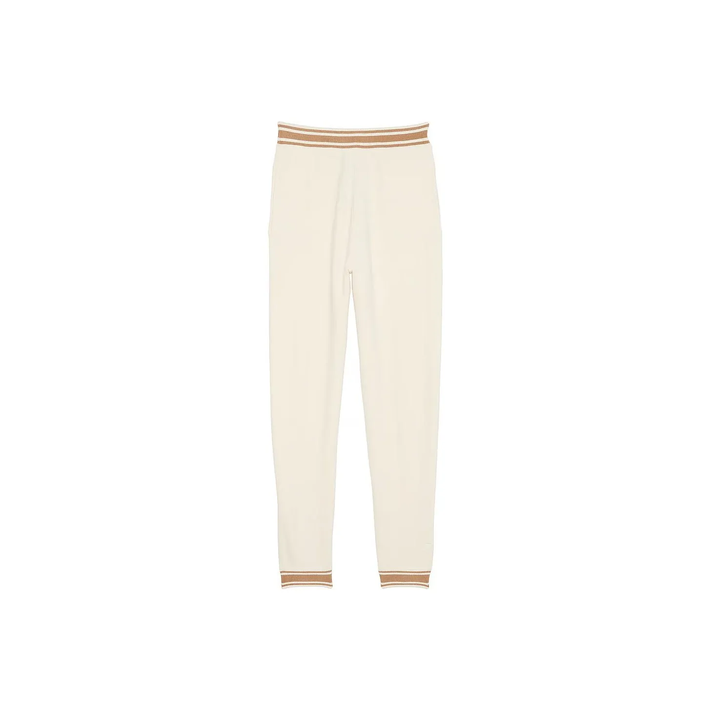 Victoria's Secret PINK Varsity Knit Jogger Pants/White Shell Knitted Sweatpants Women's White Shell