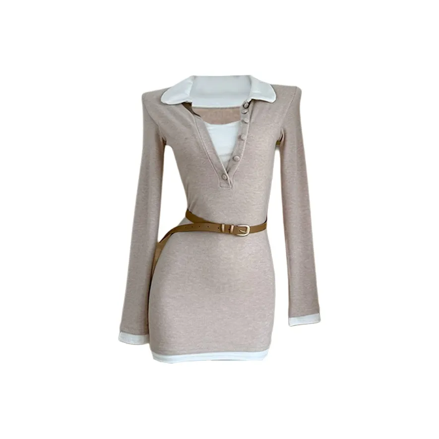 TORIGHT Длинное платье с длинным рукавом женское