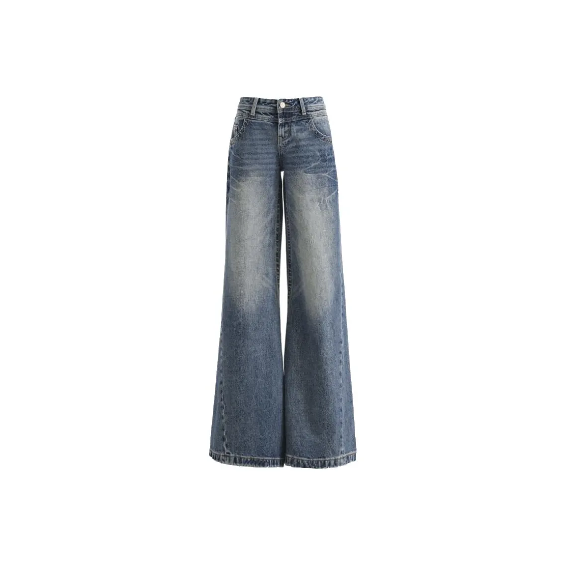 Wen Shan Джинсы Женские Темно-синий