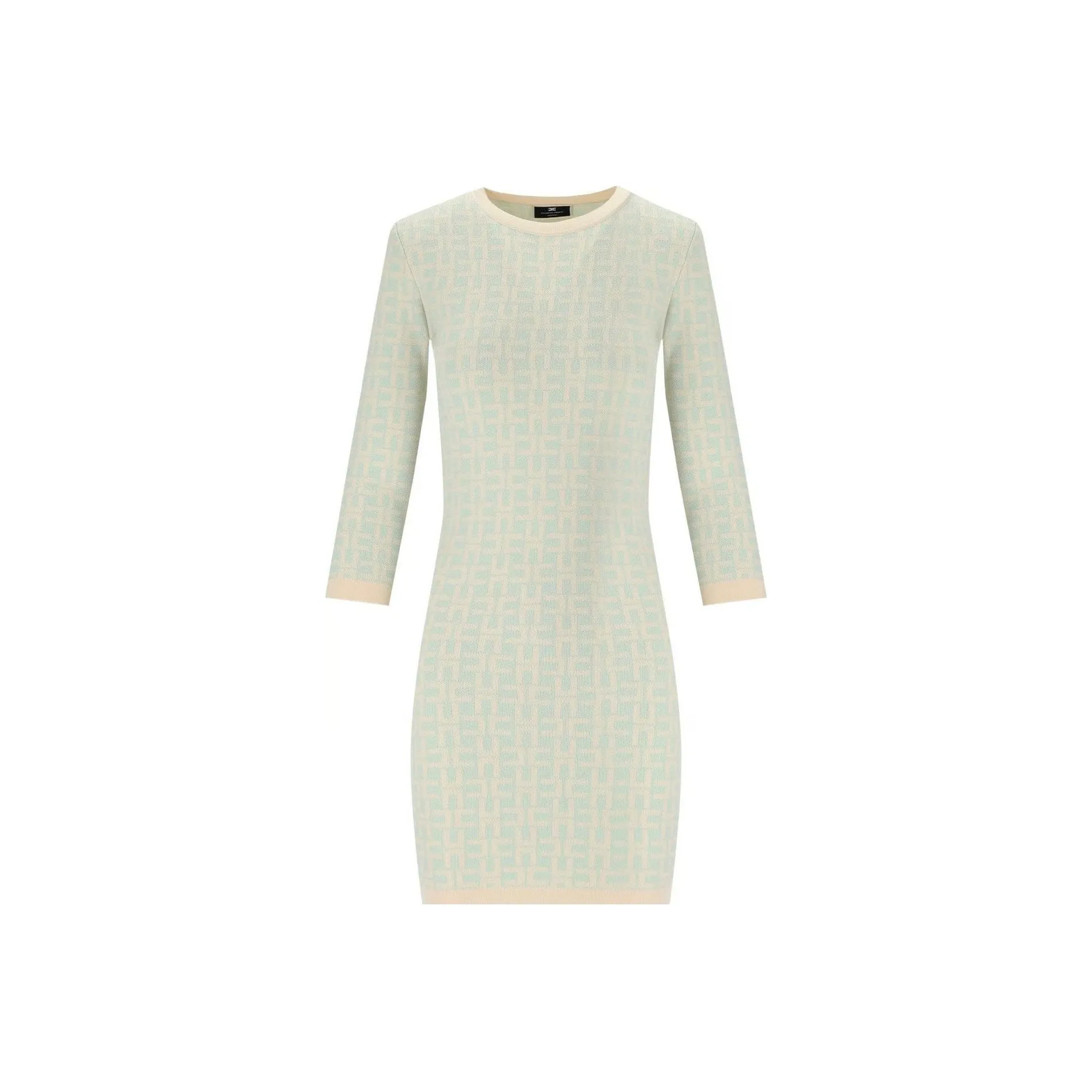 Elisabetta Franchi Monogram jacquard Open back Dress