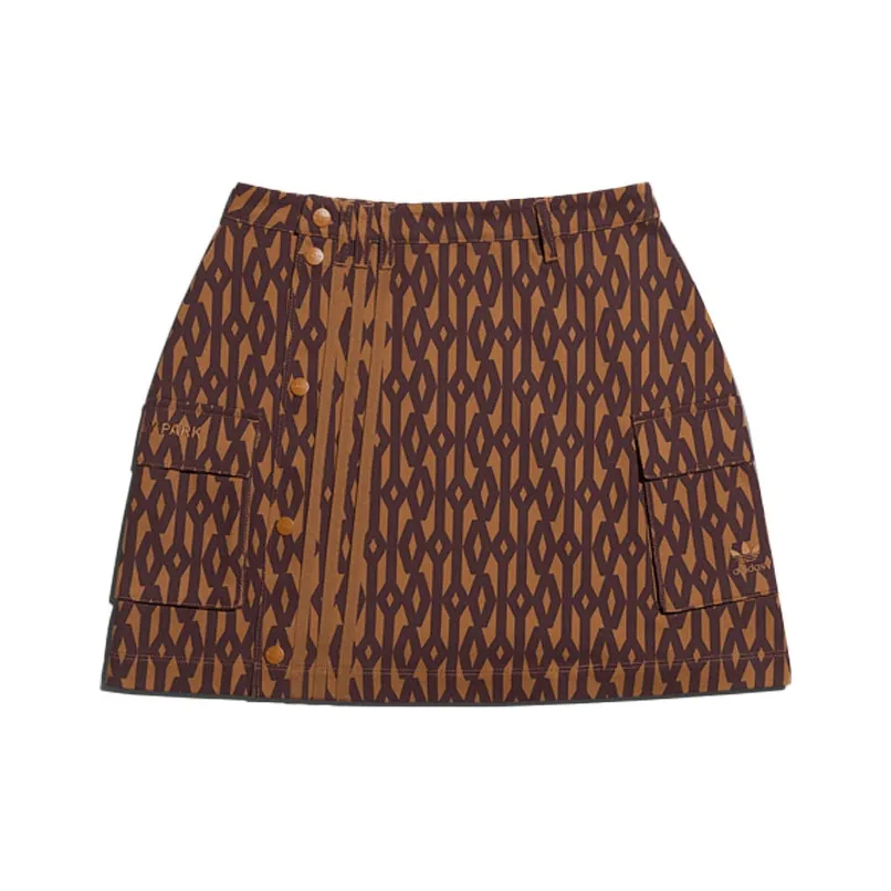 Adidas Ivy Park Monogram Skirt Wild Brown/Night Red
