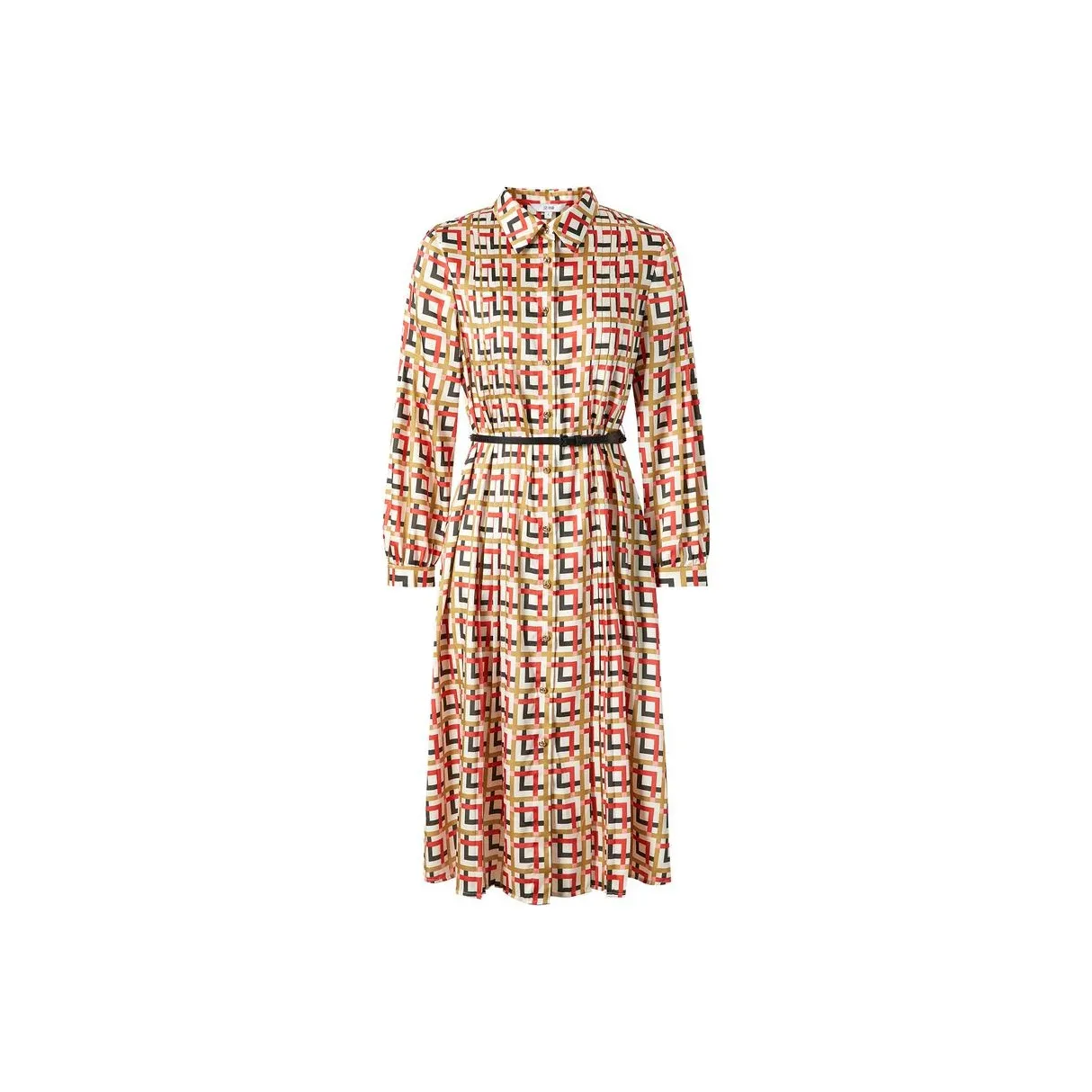 JZ. ANNAKRO Длинное платье с длинными рукавами женский цветочный дизайн оранжевый красный