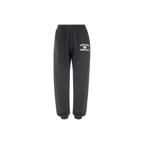 SPORTY & RICH Черные Женские Вязаные Тренировочные Брюки