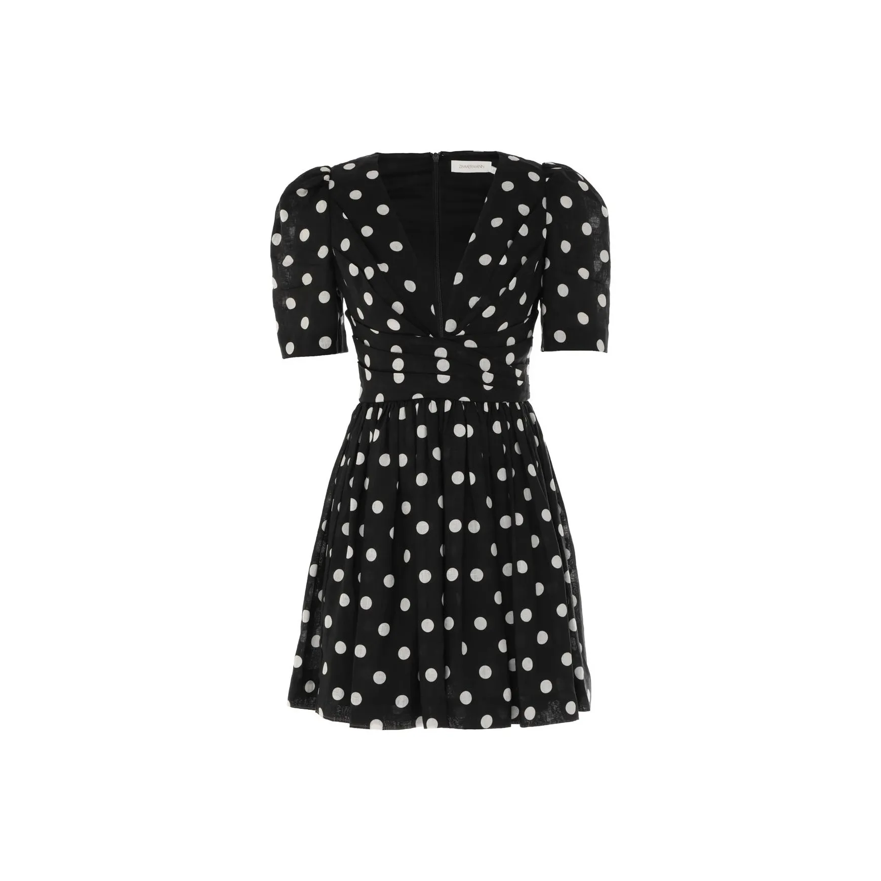 Zimmermann Polka Dot-print Linen Minidress
