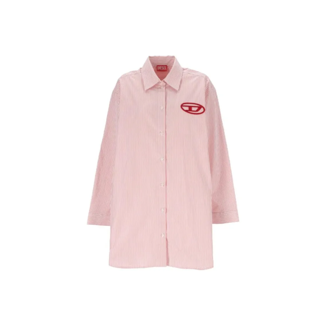 DIESEL Длинное платье с длинными рукавами женское розовое