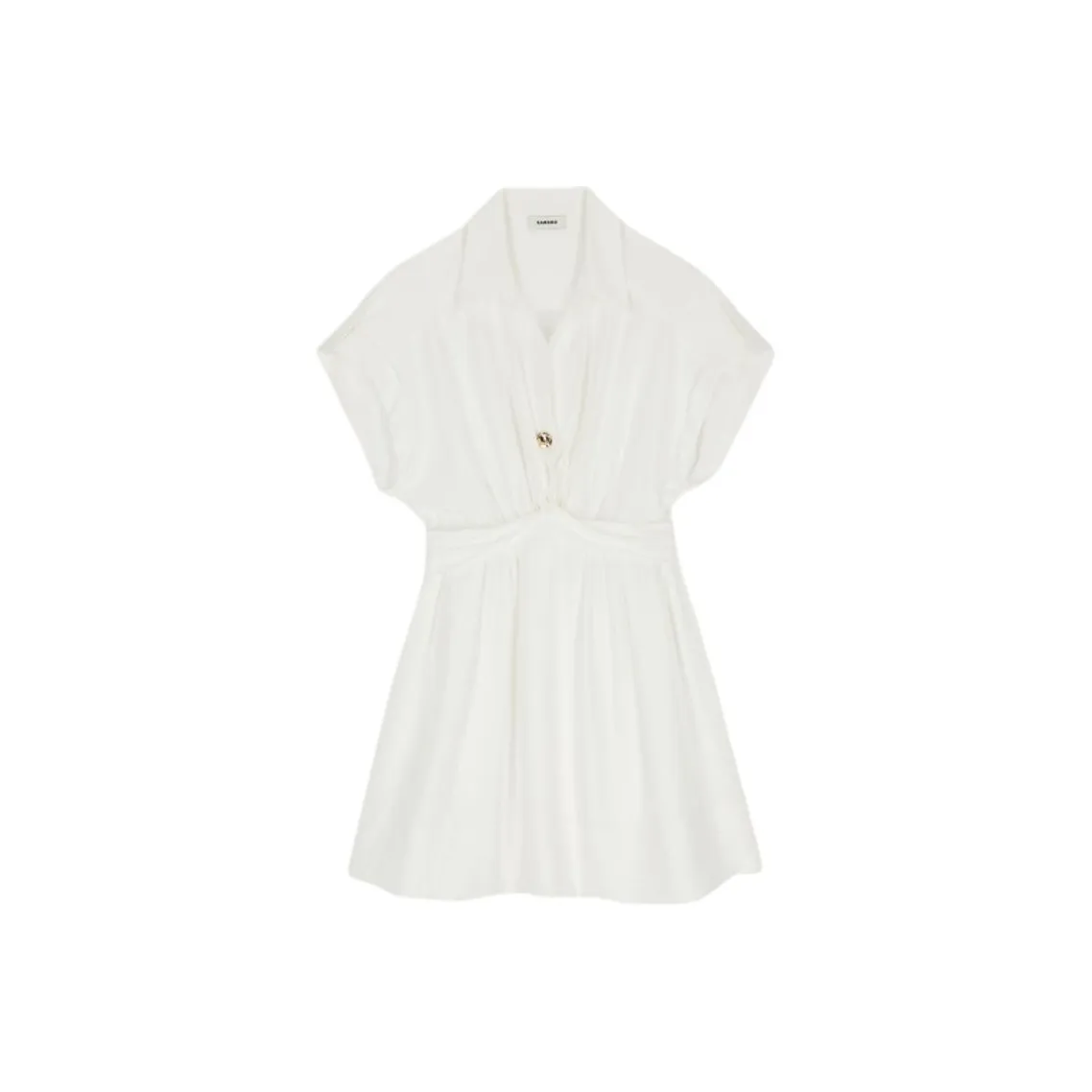 Sandro Short Sleeved Dress Women's Ivory