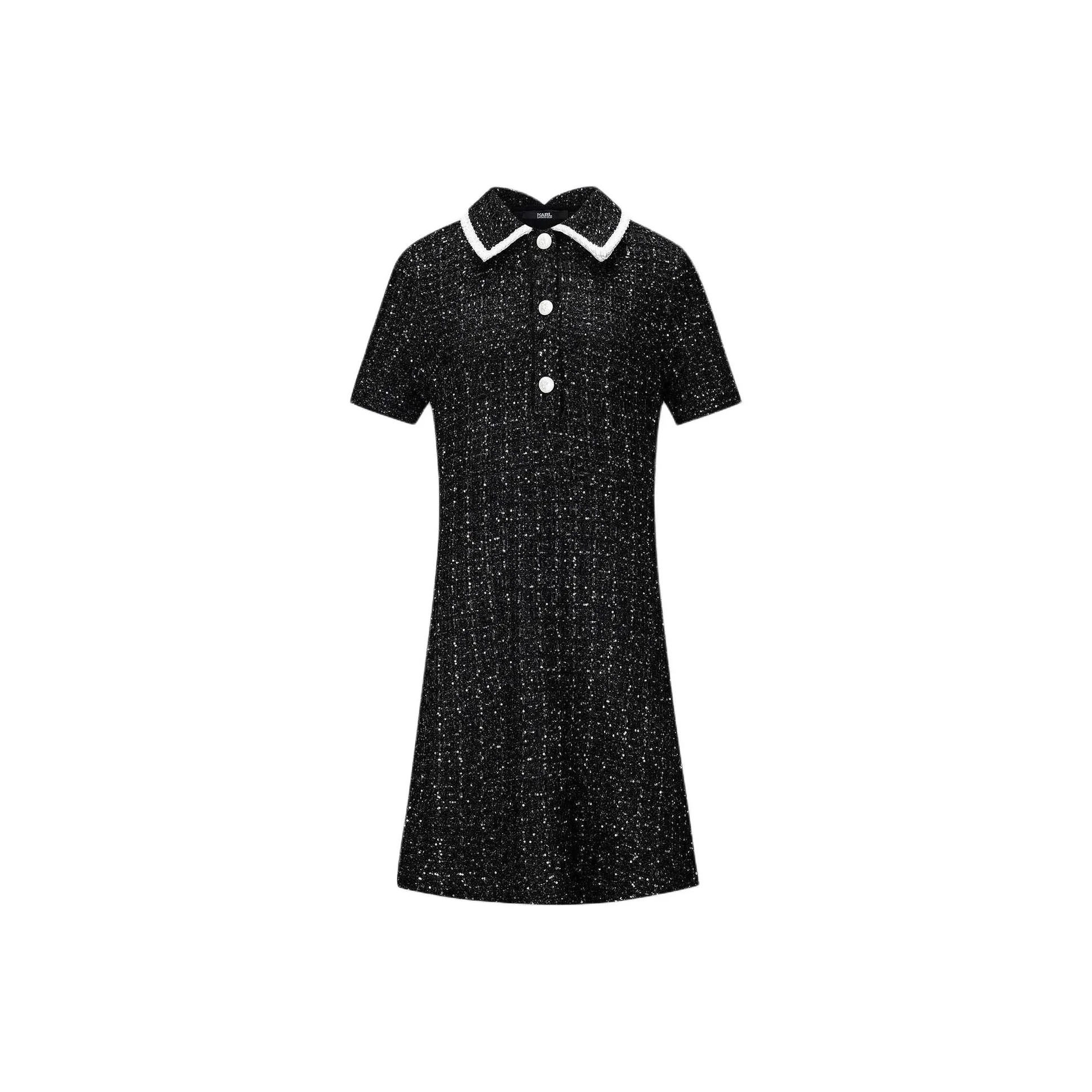 KARL LAGERFELD SS25 Короткий рукав Платье Женское Черное