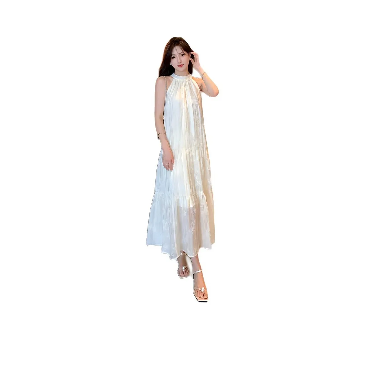 Mrs. Island Song Sleeveless Dresses Women's Creamy Apricot