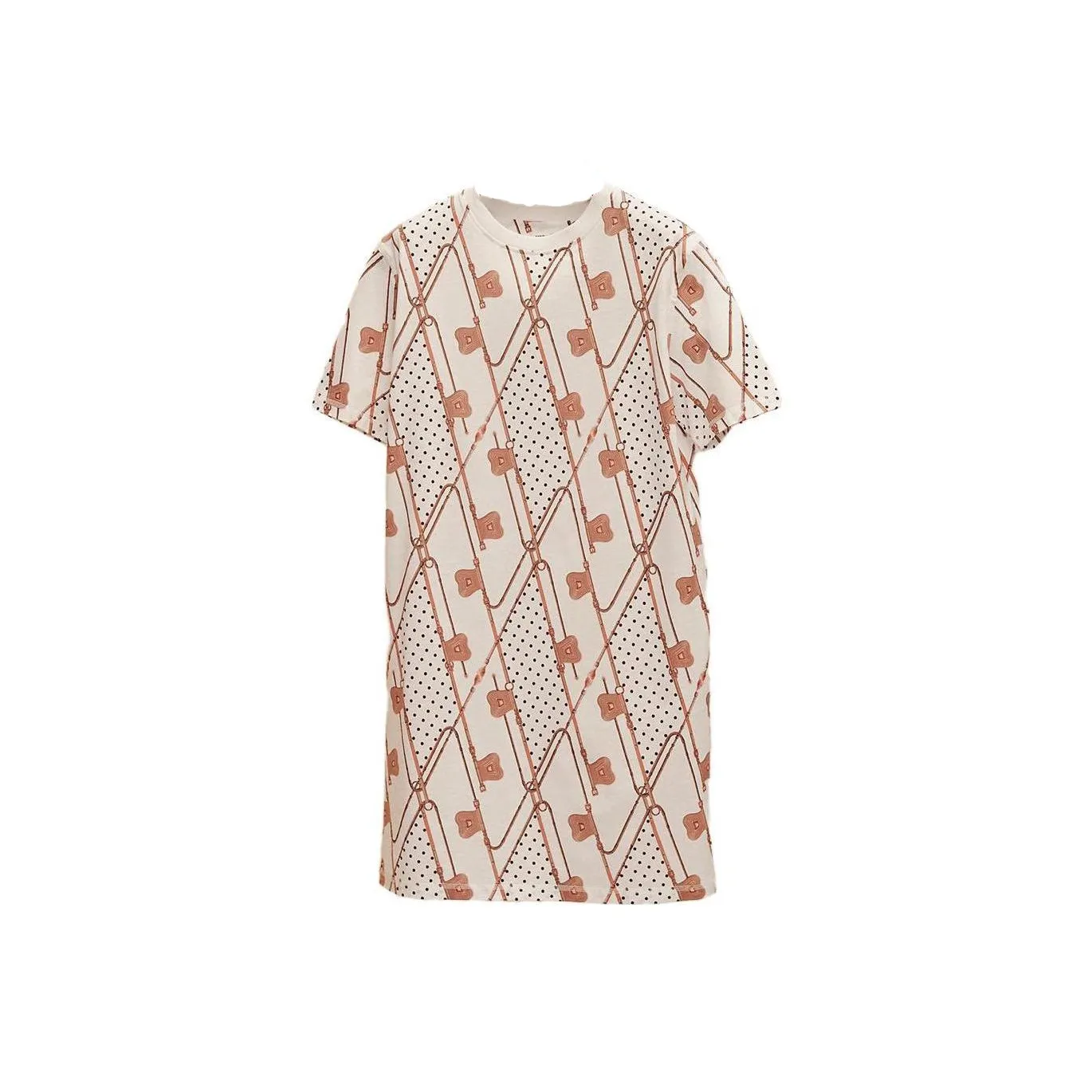 HERMES Short-Sleeved Dresses Women's White