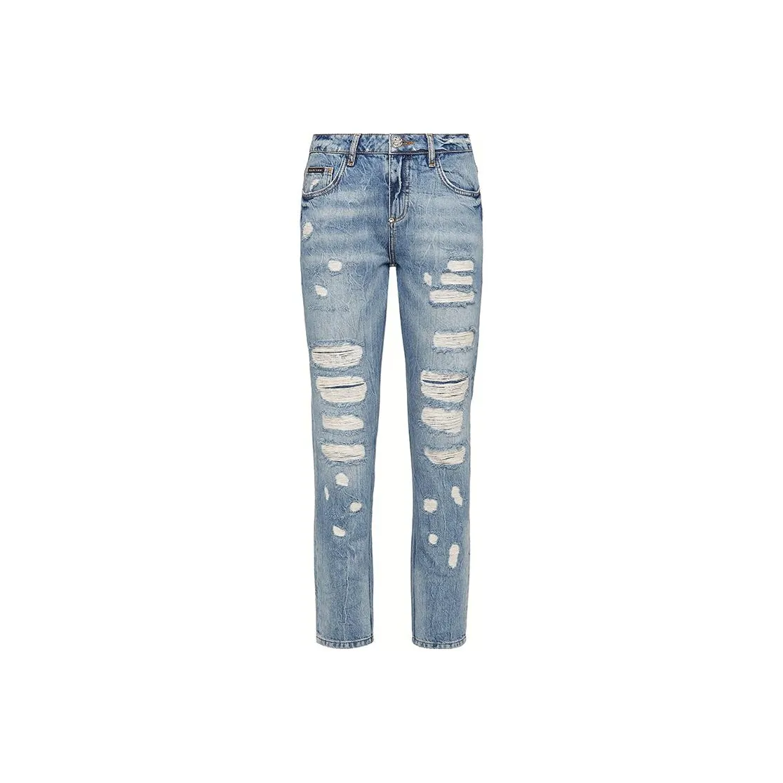 PHILIPP PLEIN Distressed Boyfriend Jeans