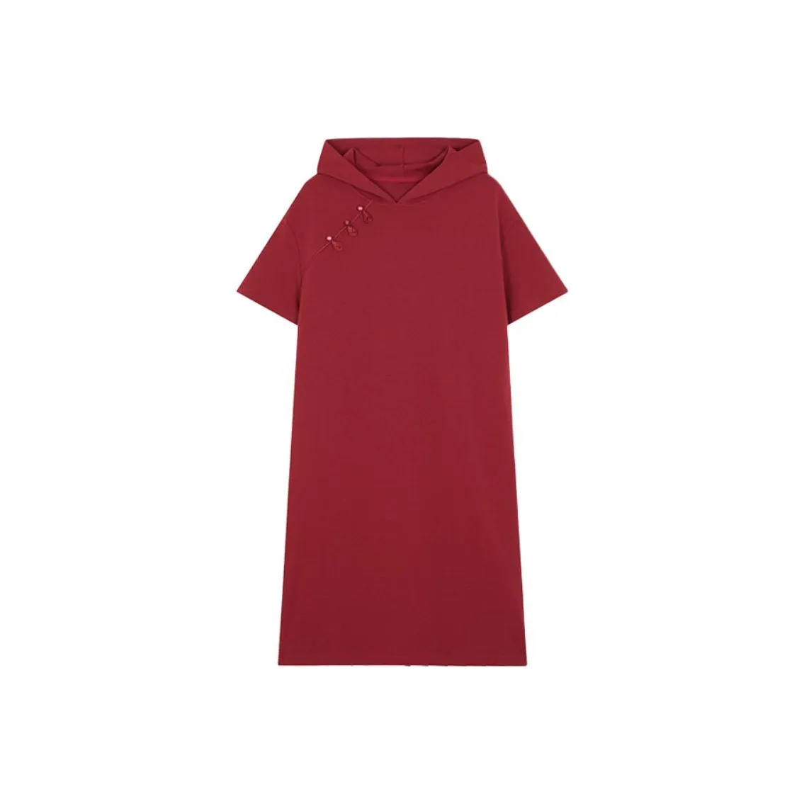 Mo Han Yi Mei Short Sleeved Dress Women's Red