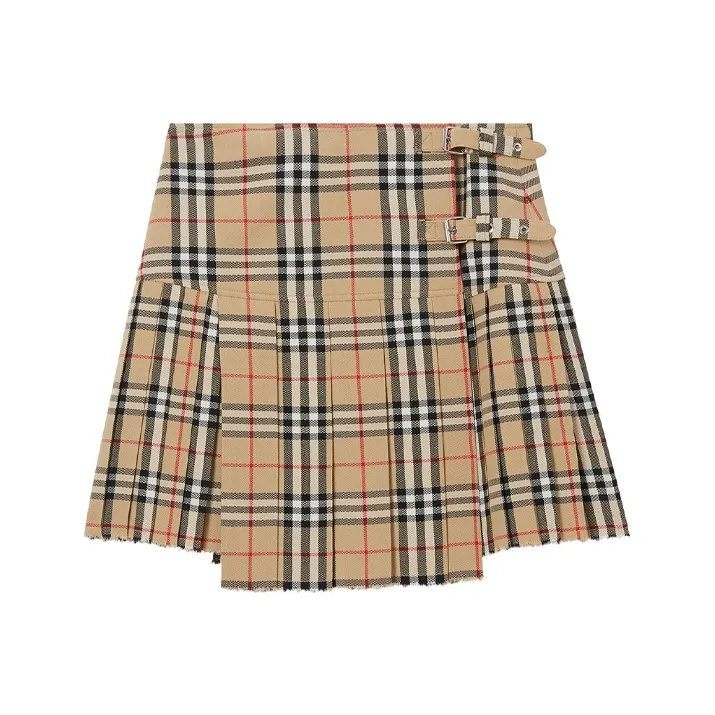 Burberry Women'ss Wool Kilt Skirt Vintage Check