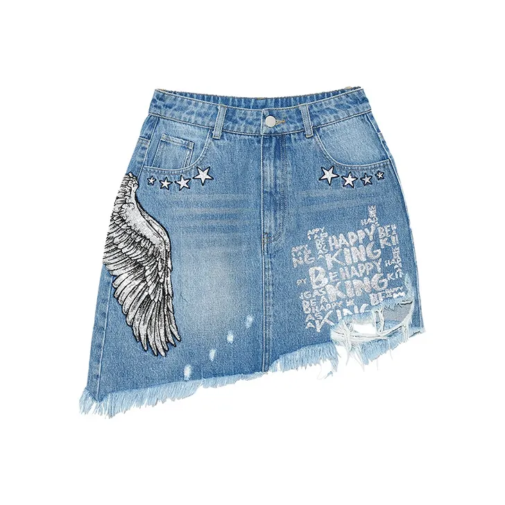 TCH Джинсовые короткие юбки Женские Blue