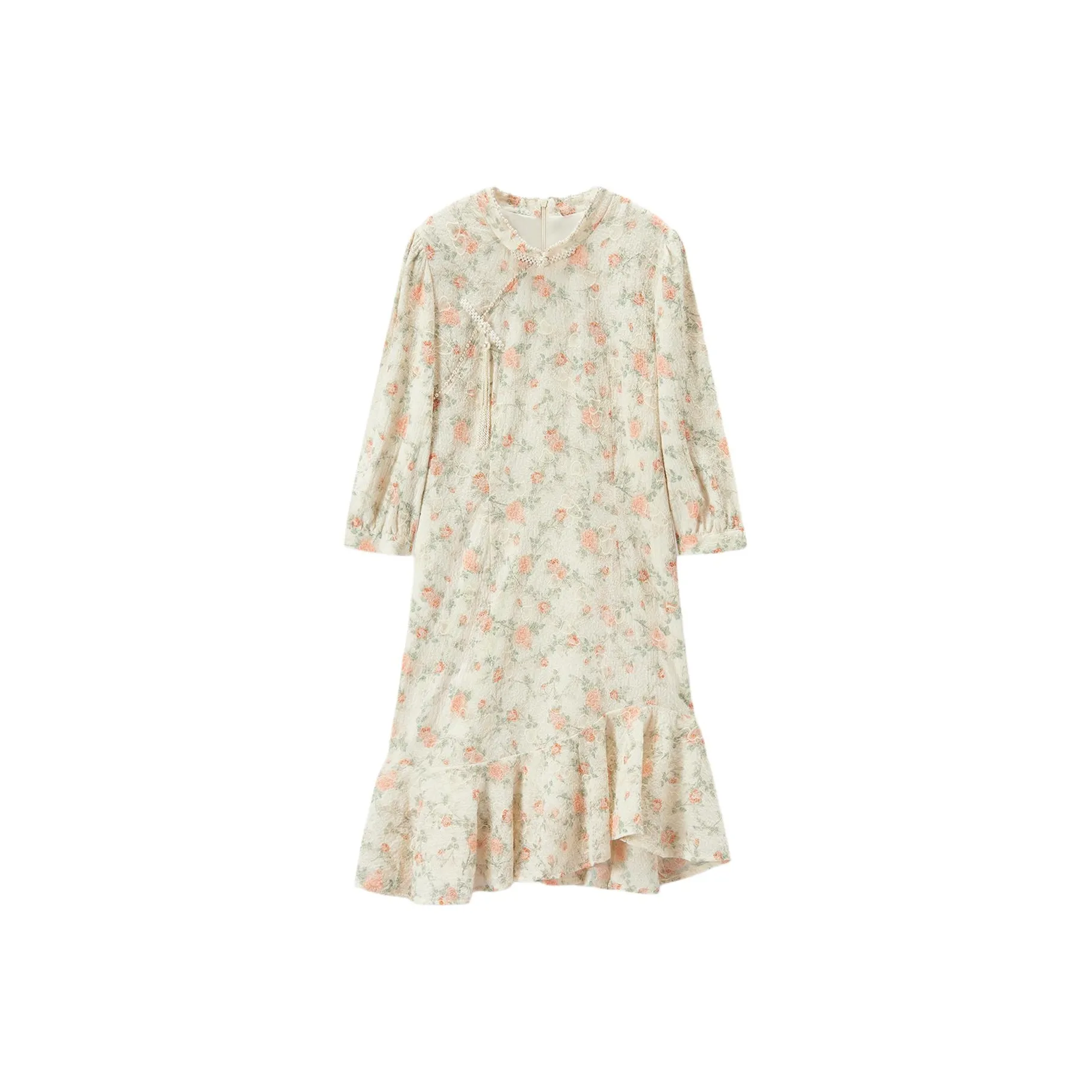 EICHITOO Короткий рукав Платье Женское Светло-оранжевый Узор