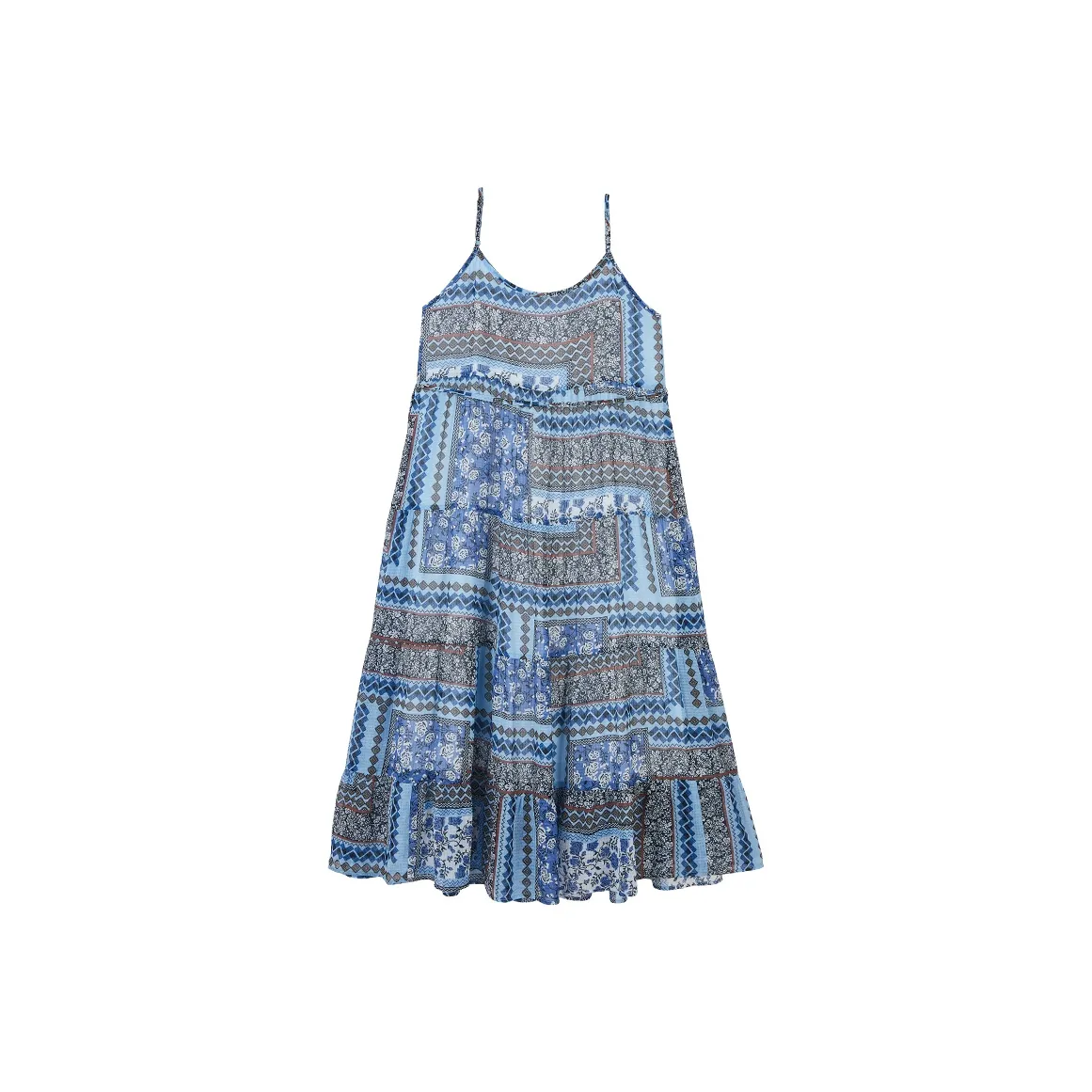 XIANGYING Slip Dress Women's Blue