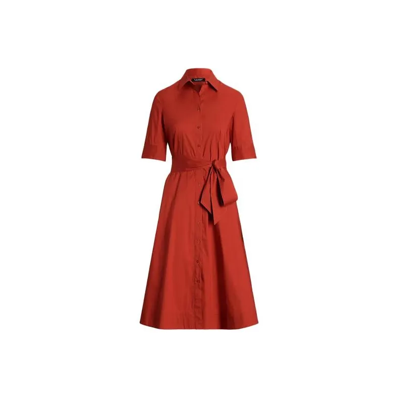 Polo Ralph Lauren Short-Sleeved Dresses Women's Red