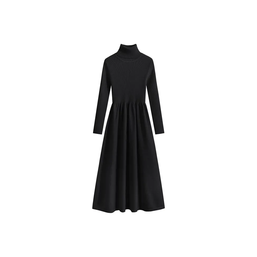 PAIN OR PLEASURE Long Sleeved Dress Women's Black