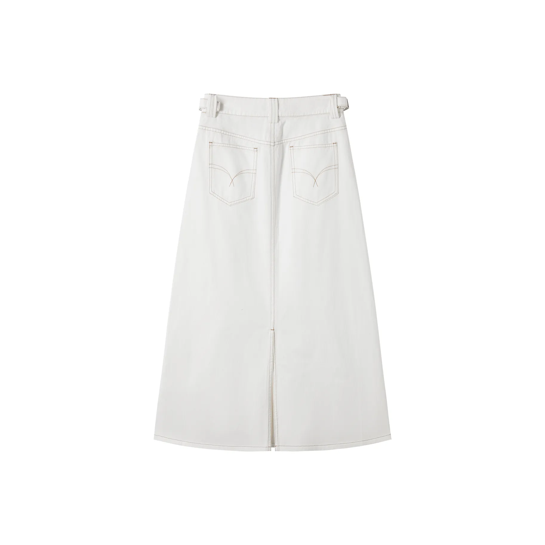 DIALOGUE Деним Длинный Юбка Женская Белая Деним