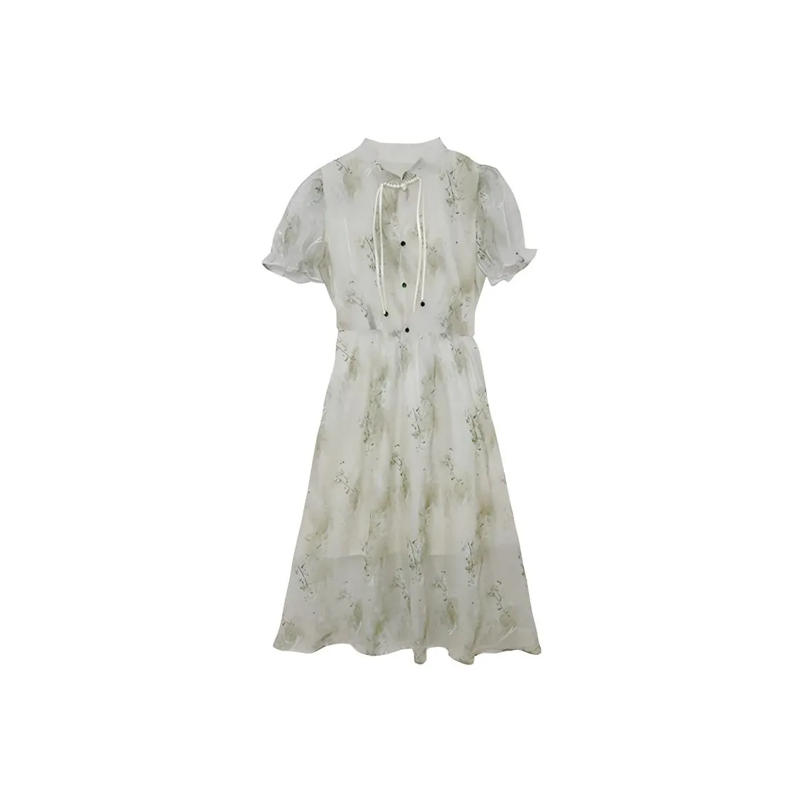 MITX Короткий рукав платье женский белый