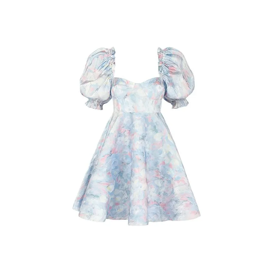 Selkie Коллекция Короткий рукав Платье Женское Monet с принтом