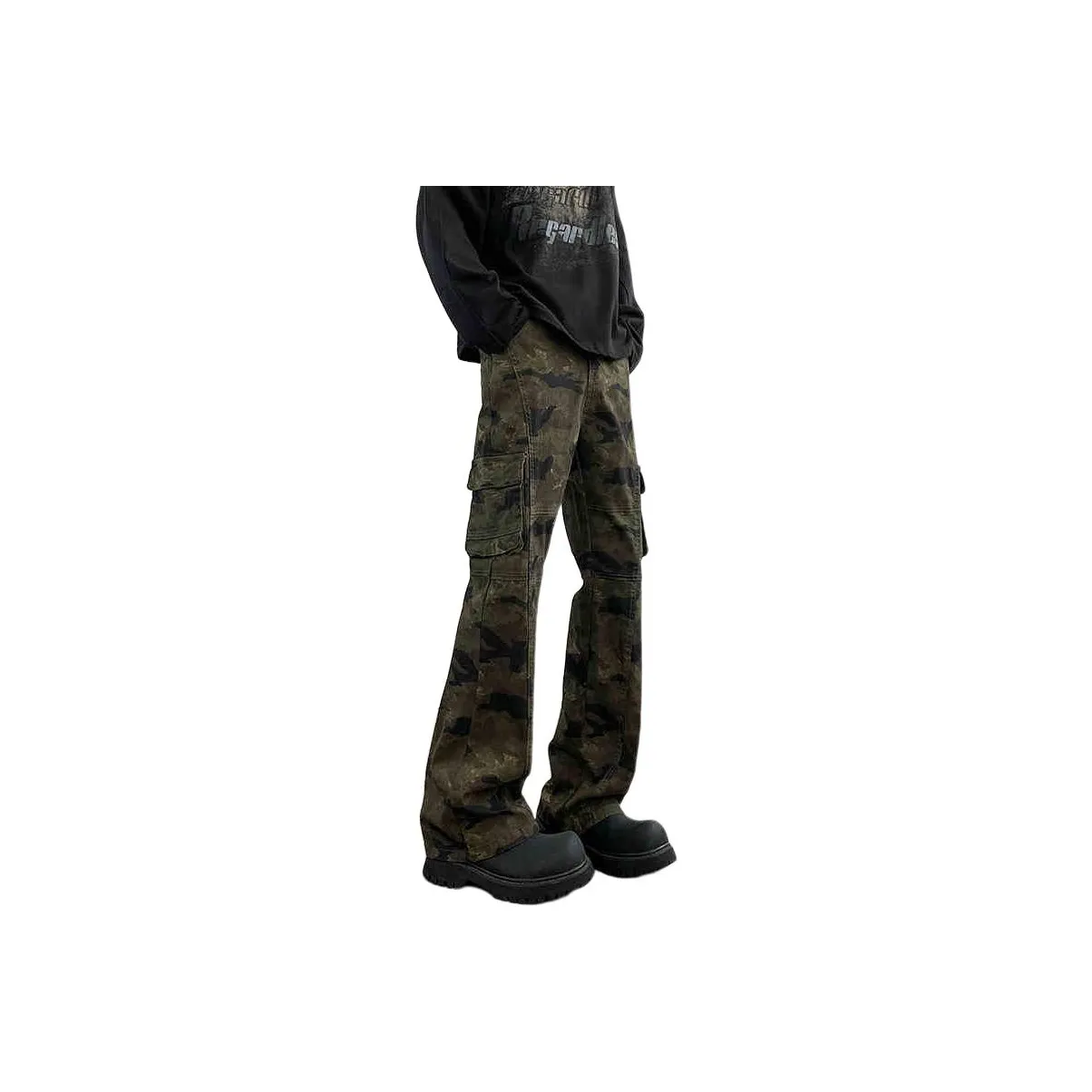 MENING Джинсы Женские Камуфляж