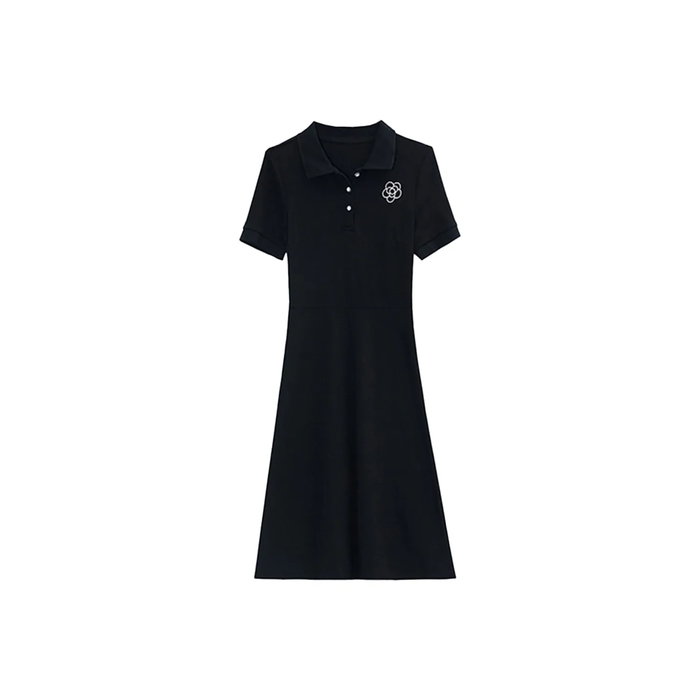 LEMON FAIRY Короткий рукав Платье Женское Черное