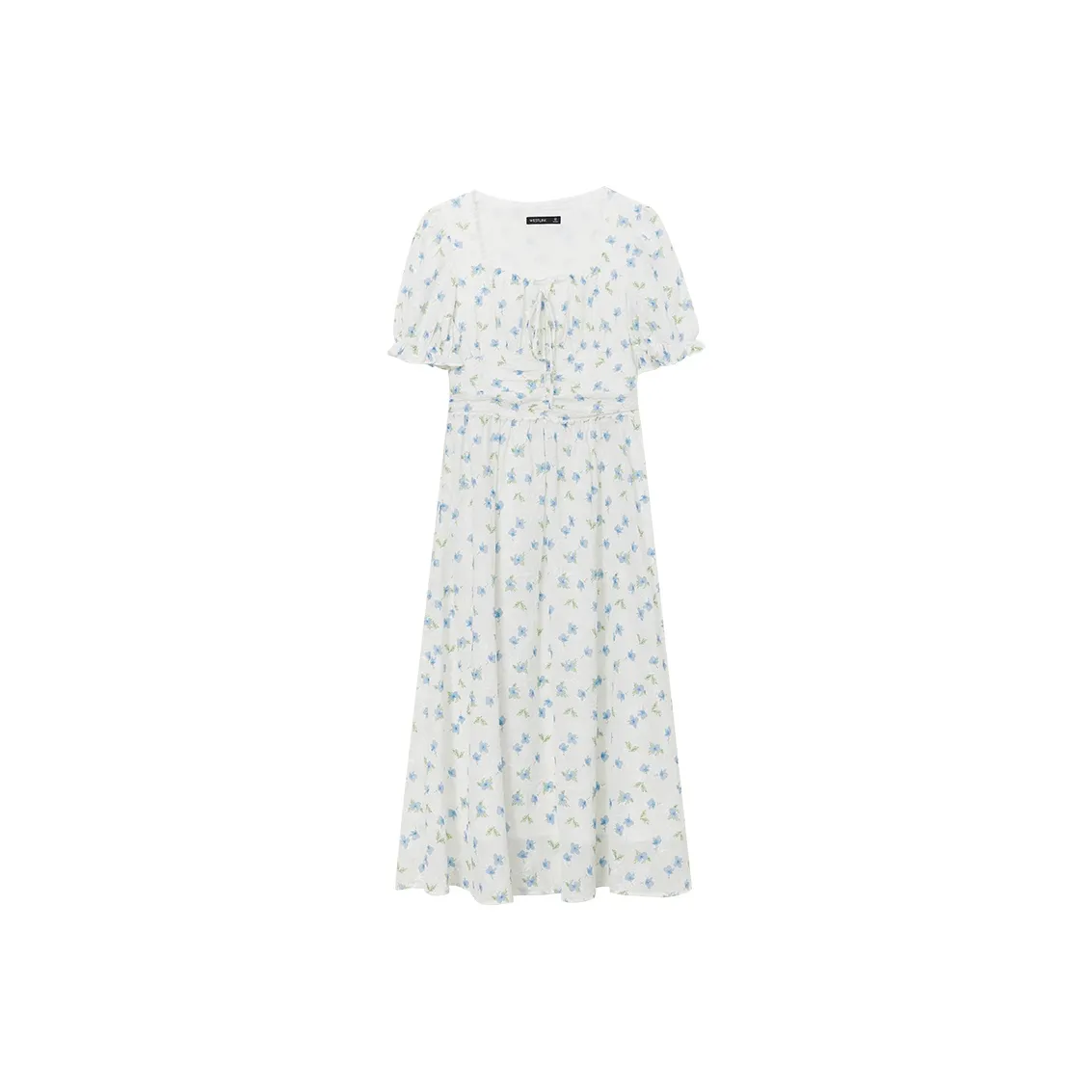 WESTLINK Short-Sleeved Dresses Women's White/Blue Color