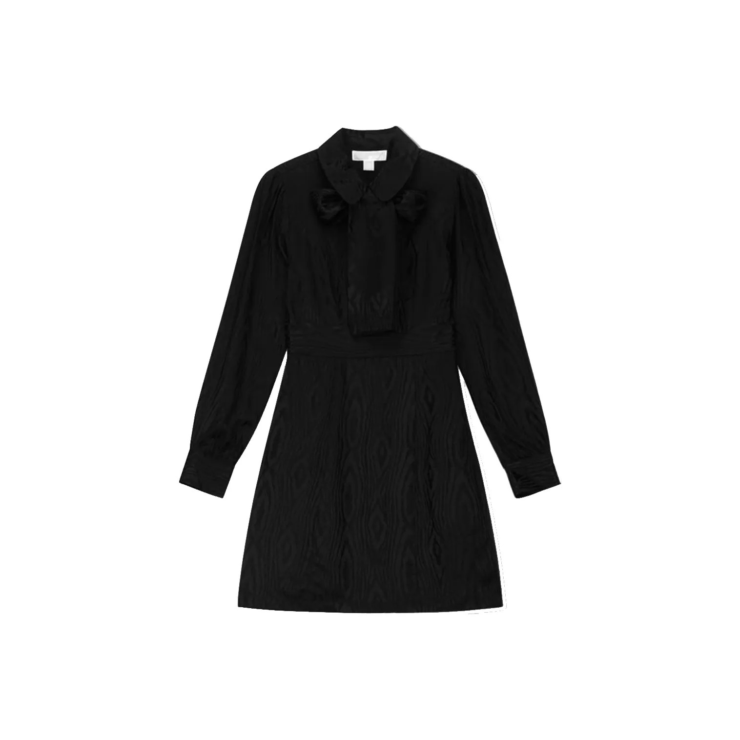 MICHAEL KORS FW24 Длинное платье с длинными рукавами женское черное