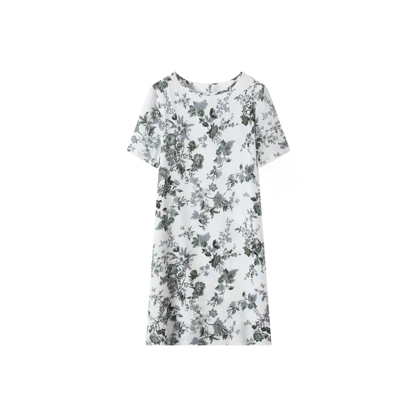 H YXIANG Short Sleeved Dresses Women's White Base Vine
