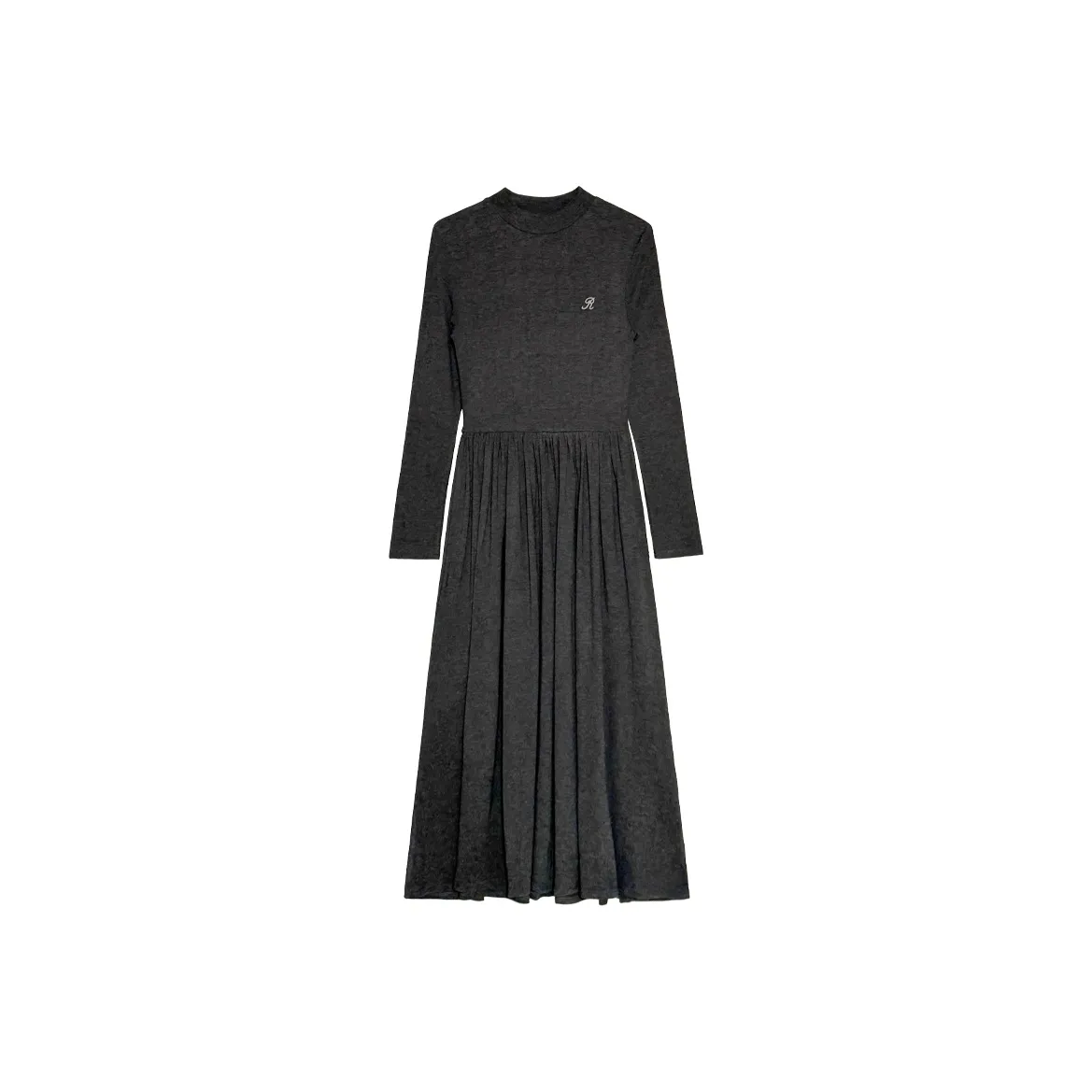 IT'Real Длинное Платье с Длинными Рукавами Женское Серое