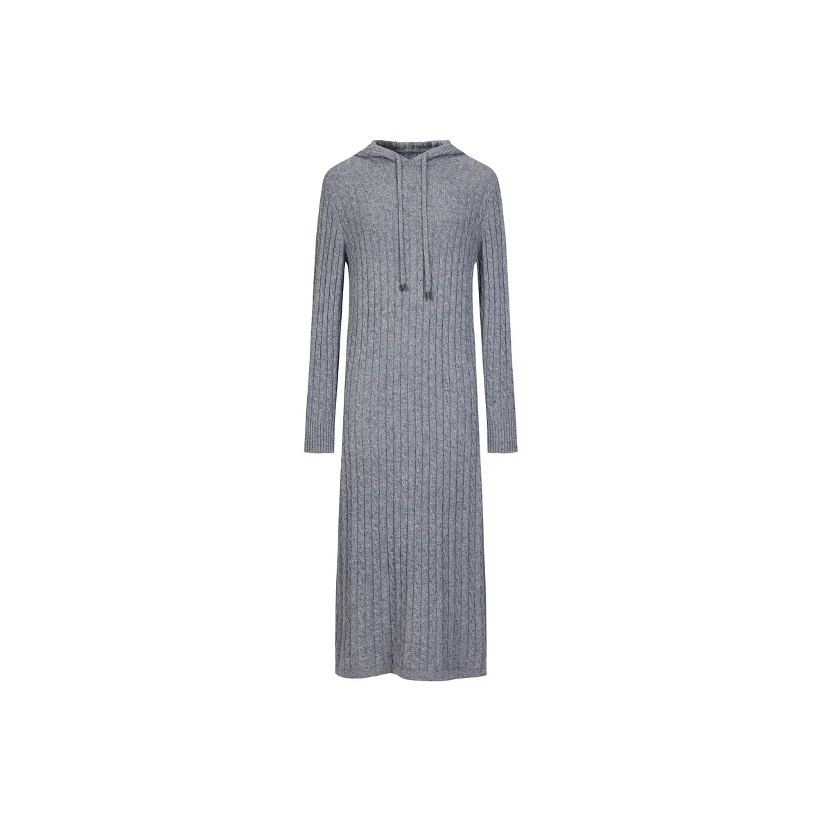 JZ. ANNAKRO Длинное платье с длинными рукавами женское светло-серое