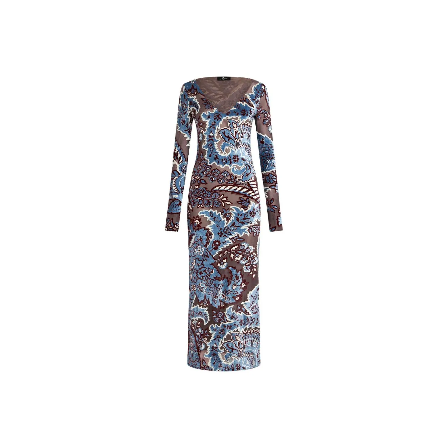 ETRO Jacquard Velvet Tulle Dress
