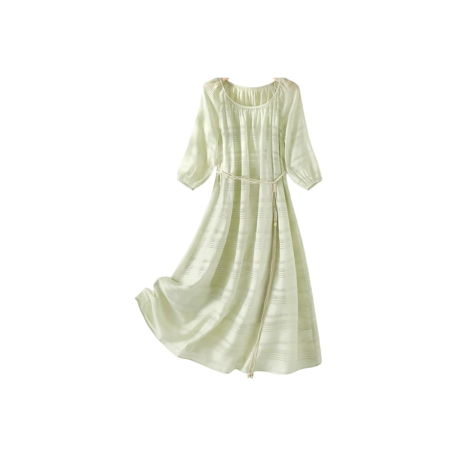 IHIMI Короткий рукав Платье Женское Бирюзовый