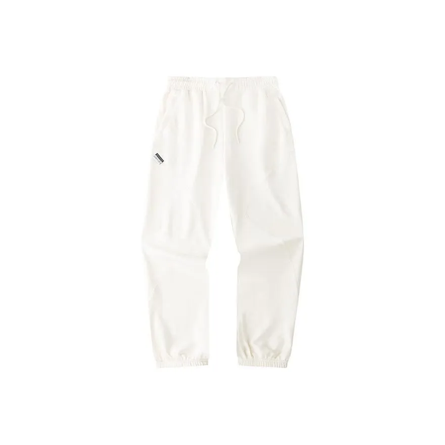 ANTA Life Collection Вязаные тренировочные брюки женские Cloud White