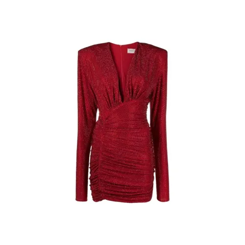 Alexandre Vauthier Red Женские Длинные Рукава Платья