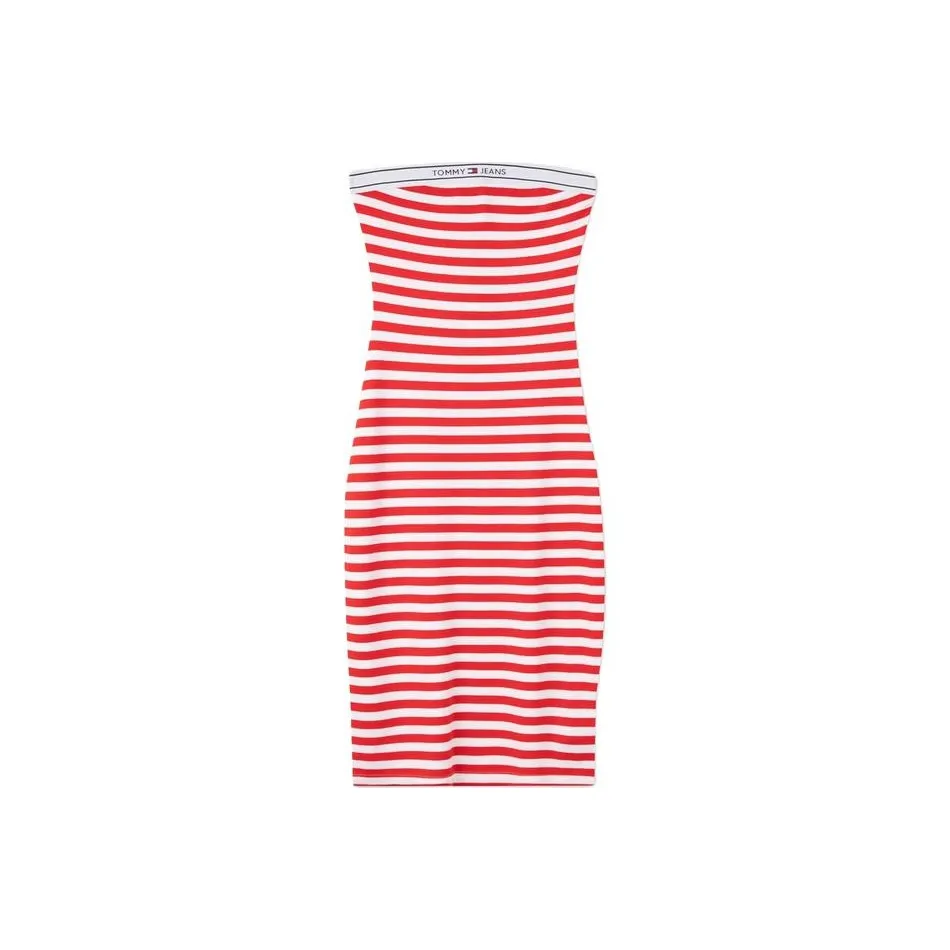 Tommy Hilfiger Sleeveless Dress Women's Red White