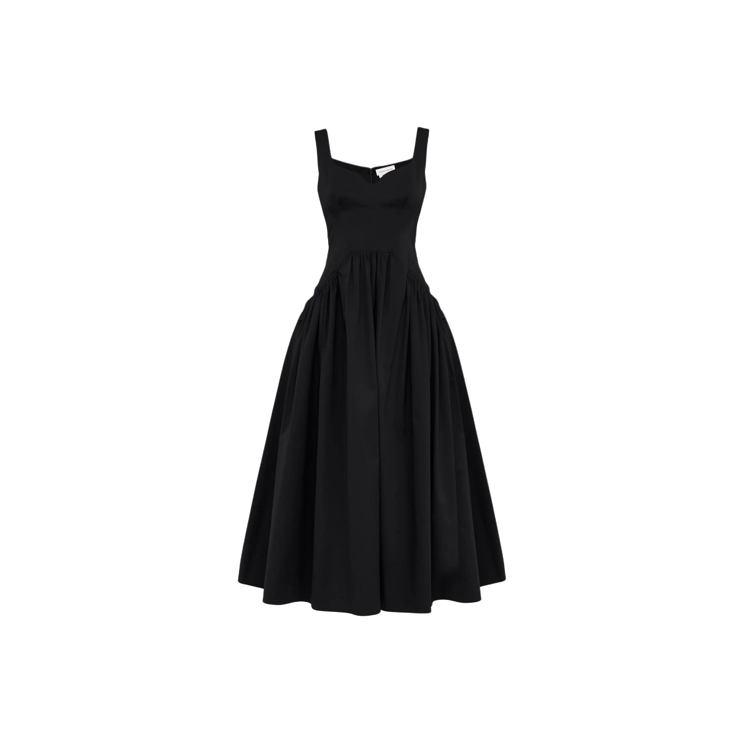 Alexander McQueen Sweetheart Neck Corset Midi Dress