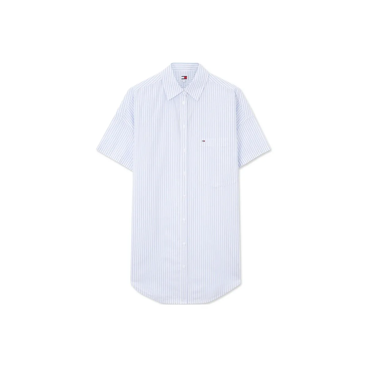 Tommy Hilfiger Короткий рукав Платье Женское Синий Белый