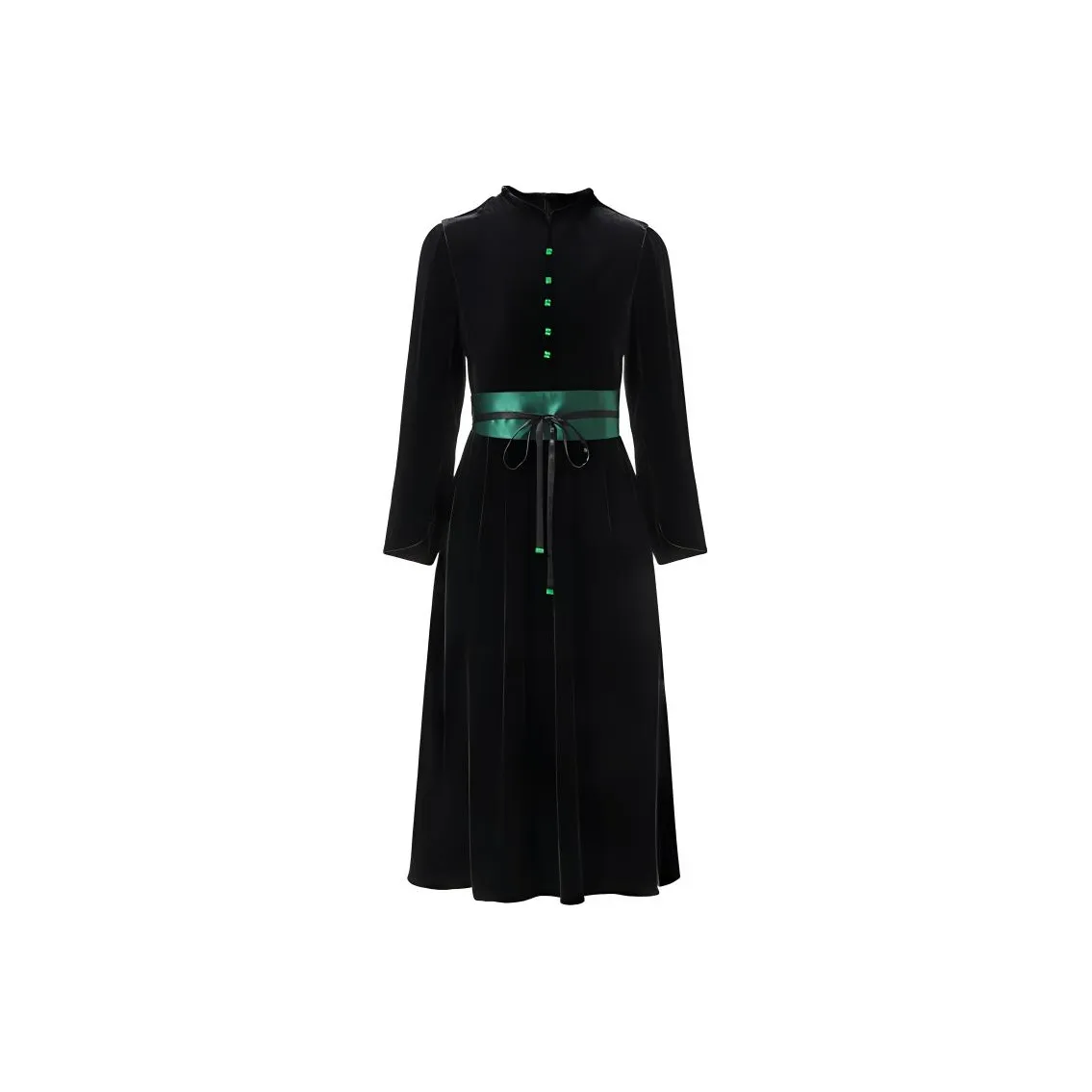 Ink Beauty Длинное платье с длинными рукавами женское черное