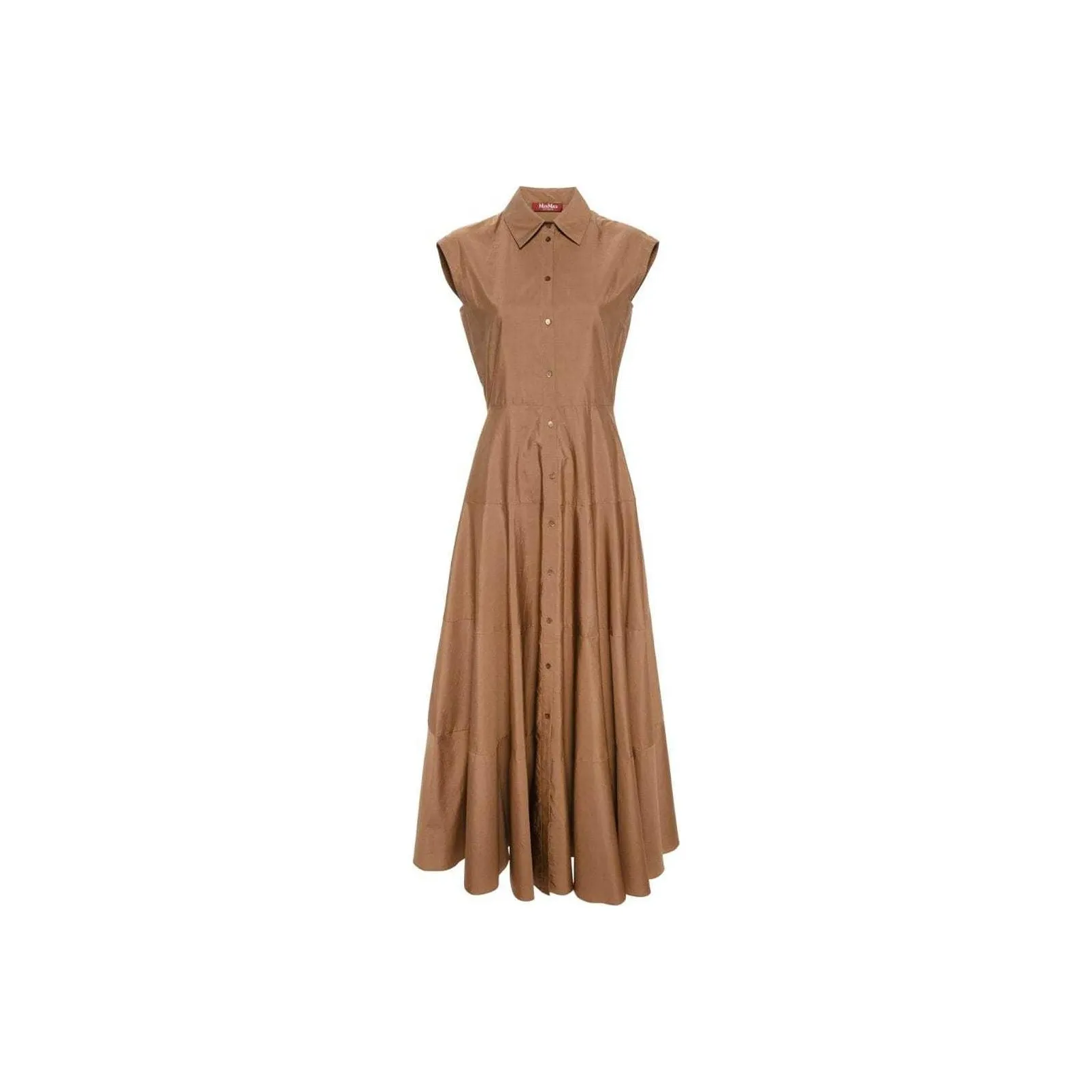 MaxMara Sleeveless Dress Women's Cognac Brown