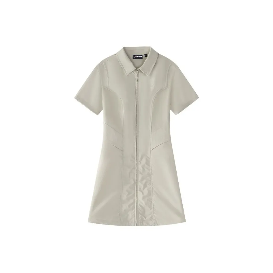 FILA FUSION FILA FUSION XURBAN TECH SS25 Short Sleeved Dress Women's Pencil Gray DY